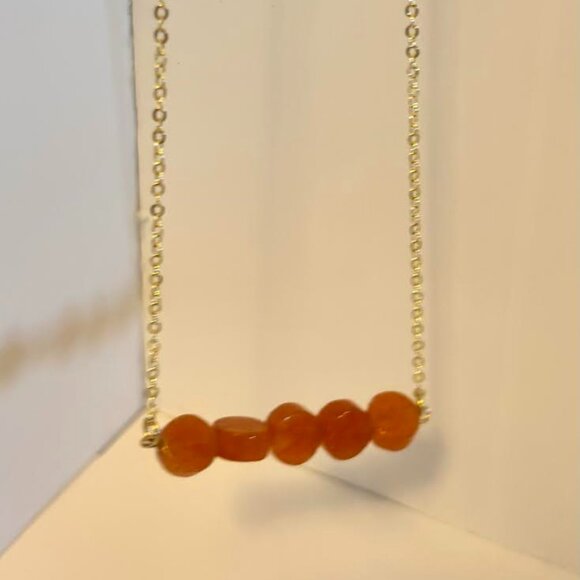 Citron bar necklace on 14 KT GF - Picture 2 of 3